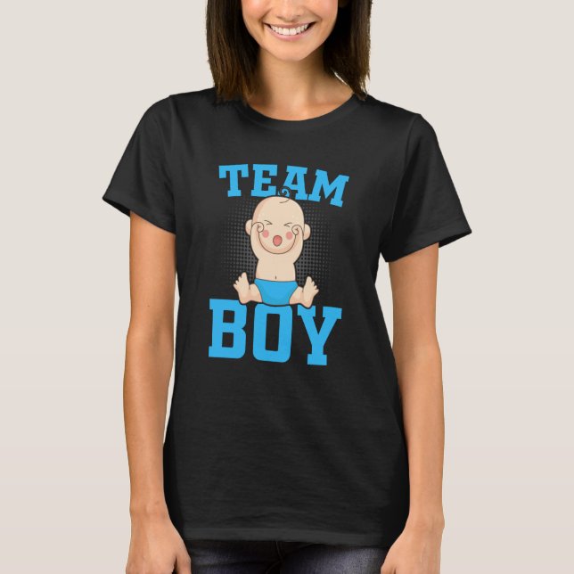 Camiseta Gender Announcement Team Boy Baby Party Reveal Pre (Anverso)