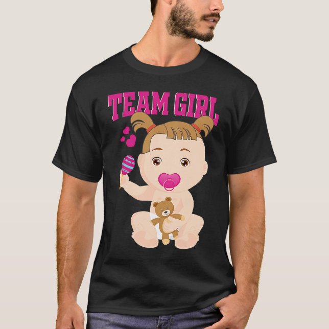 Camiseta Gender Announcement  Team Girl Baby Party Reveal P (Anverso)