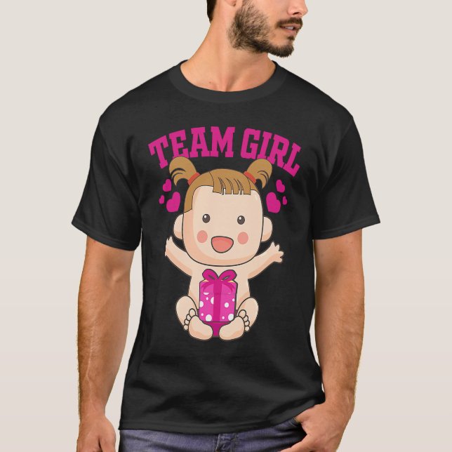 Camiseta Gender Announcement  Team Girl Baby Party Reveal P (Anverso)