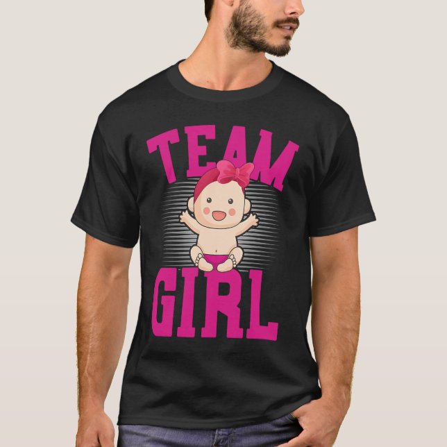 Camiseta Gender Announcement  Team Girl Baby Party Reveal P (Anverso)