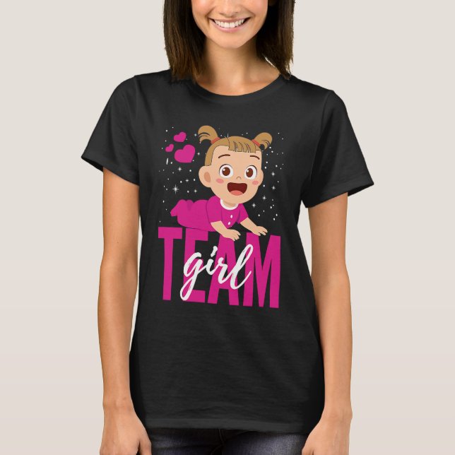 Camiseta Gender Announcement  Team Girl Baby Party Reveal P (Anverso)
