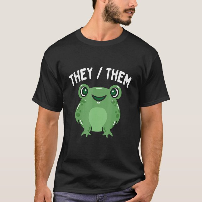 Camiseta Gender Queer They Them Pronouns LGBTQ Pride Month  (Anverso)