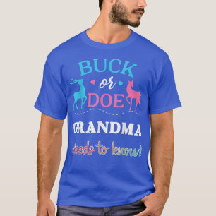 Camiseta Gender Reveal Buck or Doe Grandma Matching Baby Sh