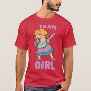 Camiseta Gender Reveal Dabbing Team Girl 372