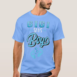 Camiseta Gender reveal Gigi says Boy baby matching family s