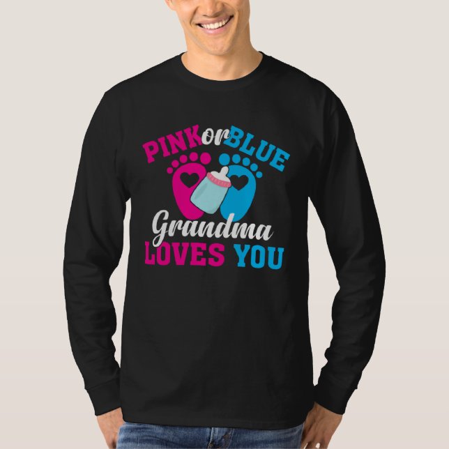 Camiseta Gender Reveal Grandma  Grandma Party Shower (Anverso)