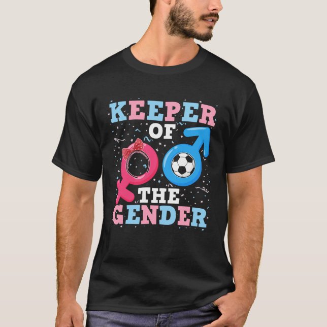 Camiseta Gender Reveal Keeper Of The Gender Parenthood Socc (Anverso)
