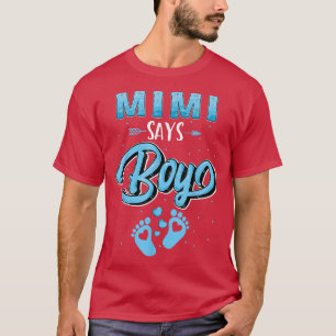Camiseta Gender reveal Mimi says Boy baby matching family s