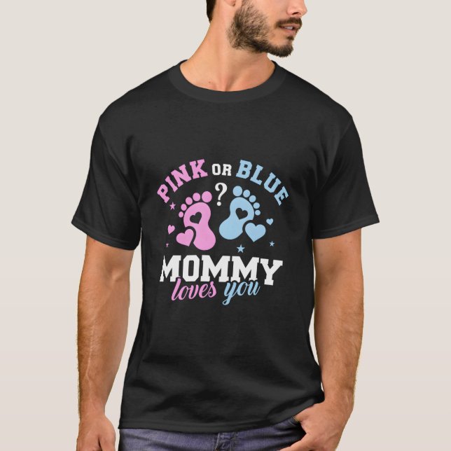 Camiseta Gender Reveal Mommy Mom (Anverso)