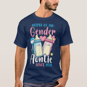 Camiseta Gender Reveal Party Auntie Keeper of the Gender