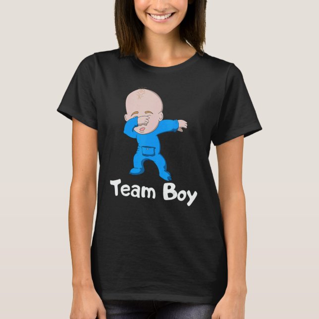 Camiseta Gender Reveal Party Team Boy Dabbing Baby (Anverso)