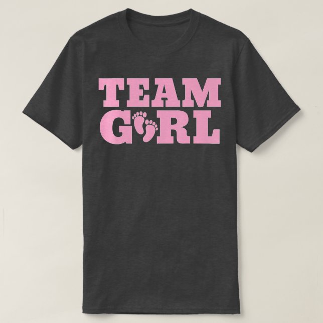 Camiseta Gender Reveal Party Team Girl (12)  (Diseño del anverso)