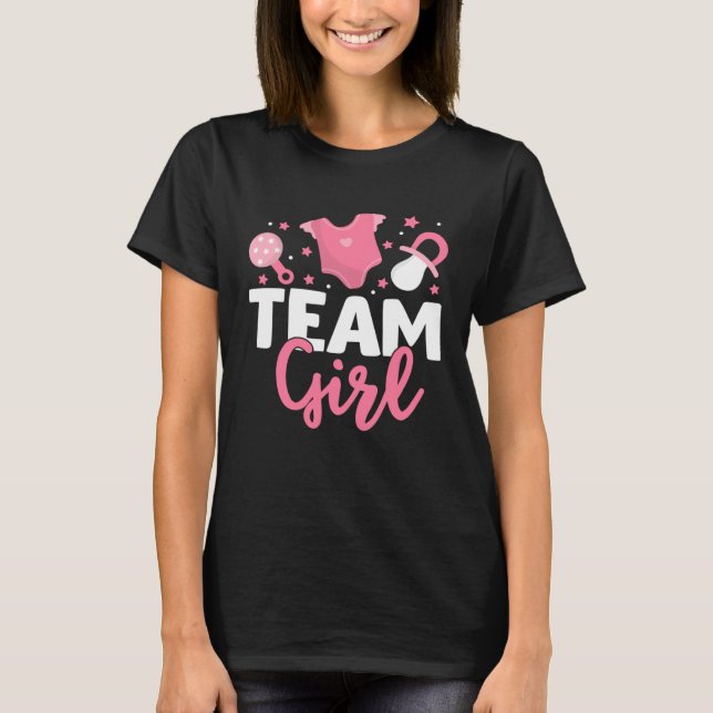 Camiseta Gender Reveal Party Team Girl  Gender Reveal (Anverso)