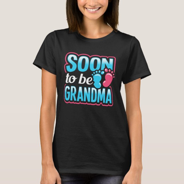 Camiseta Gender Reveal Soon To Be Grandma Pregnancy Announc (Anverso)