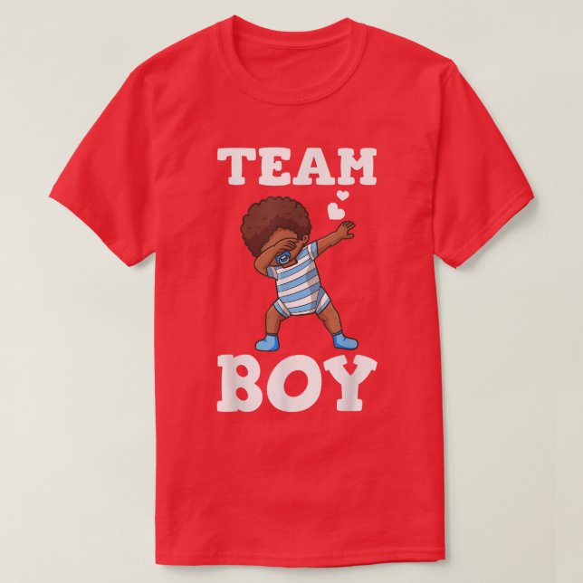 Camiseta Gender Reveal Team Boy Dabbing  (Diseño del anverso)