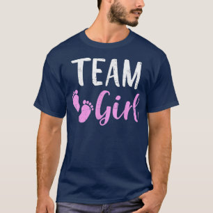 Camiseta Gender reveal team girl matching family baby party
