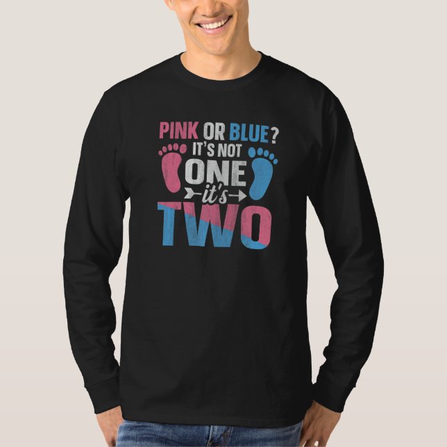 Camiseta Gender Reveal Twins Quote for a Gender Reveal Mom  (Anverso)