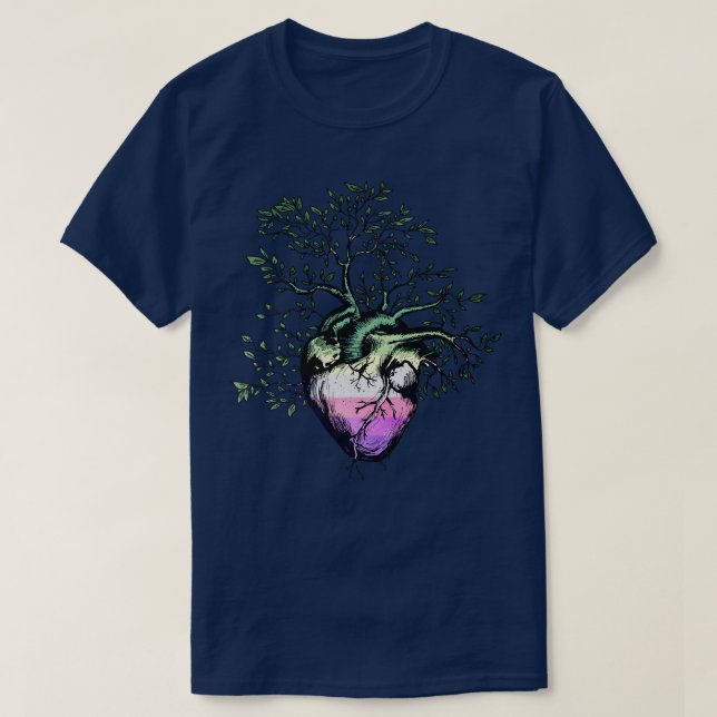 Camiseta Genderfae Heart Tree of Life (Diseño del anverso)