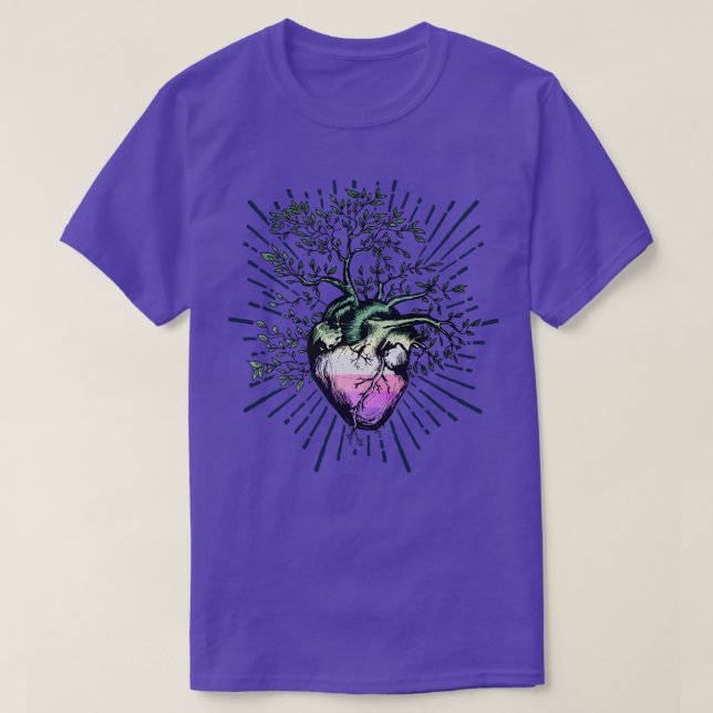 Camiseta Genderfae Heart Tree of Life 1 (Diseño del anverso)