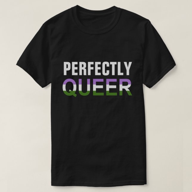 Camiseta (Genderqueer) orgullo perfectamente raro de LGBT (Diseño del anverso)
