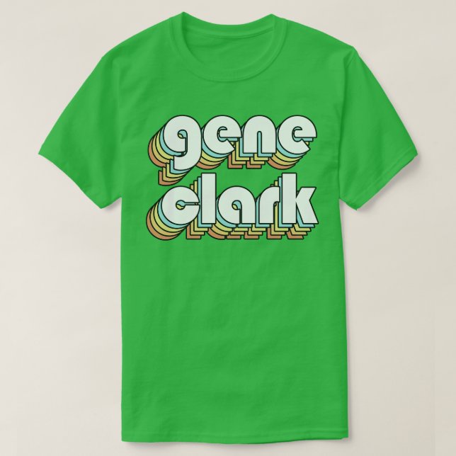 Camiseta Gene Retro Rainbow Typography Style (Diseño del anverso)