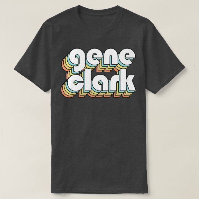 Camiseta Gene Retro Rainbow Typography Style 1 (Diseño del anverso)