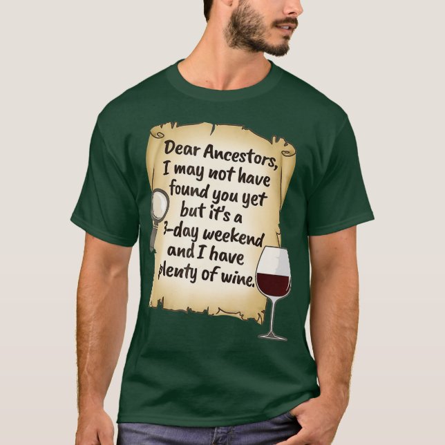 Camiseta Genealogía Ancestro de Ancestro de la familia Vino (Anverso)