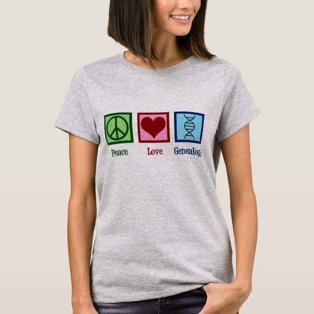 Camiseta Genealogía de amor por la paz (Anverso)