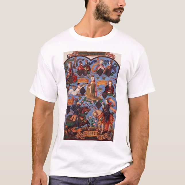 Camiseta Genealogía de la reina Isabel (Anverso)