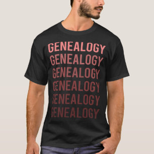 Camiseta Genealogía de Texto Rojo Genealogista