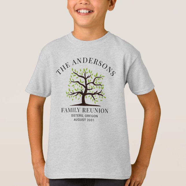 Camiseta Genealogía de unión familiar personalizada (Anverso)