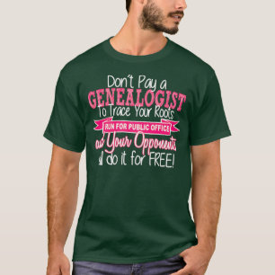 Camiseta Genealogía divertida árbol genealógico de histo