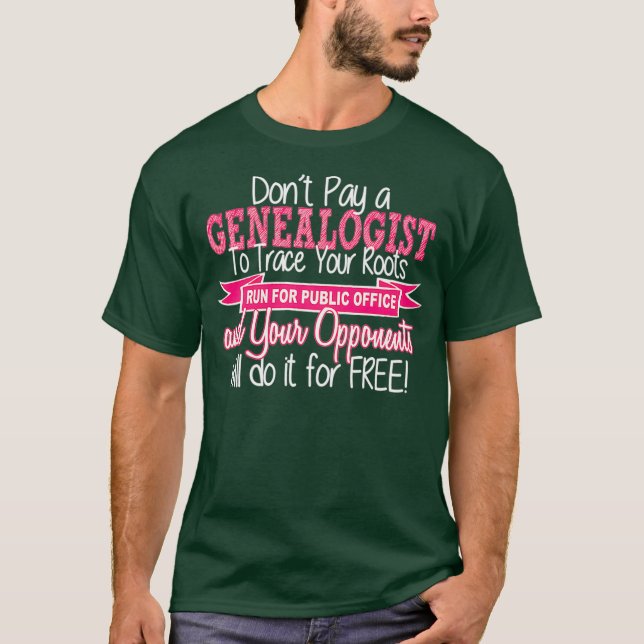 Camiseta Genealogía divertida árbol genealógico de historia (Anverso)