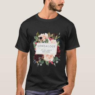 Camiseta Genealogía Genealógica Damas Investigación familia