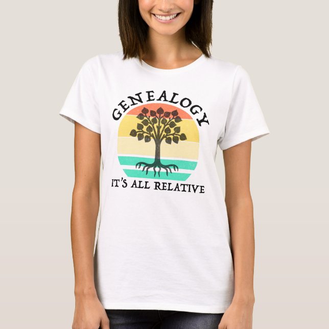 Camiseta Genealogía - Todo es relativo (Anverso)