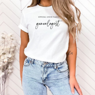 Camiseta Genealógico familiar oficial en escritura   Elegan