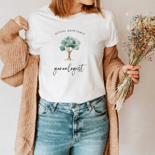 Camiseta Genealógico oficial familiar con árbol   Elegante
