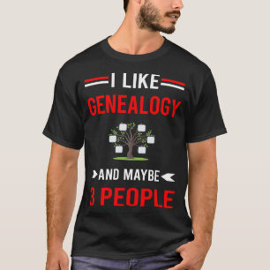 Camiseta Genealógico para 3 personas rojo