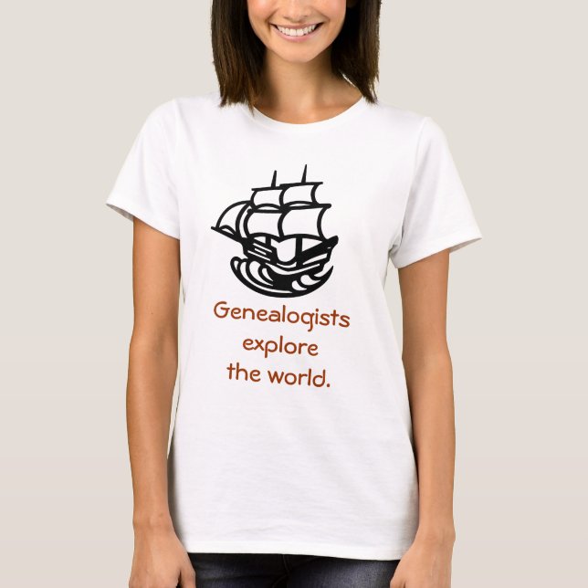 Camiseta - Genealogistas exploran el mundo (Anverso)