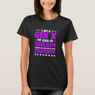 Camiseta Generación De Humor X Nivel De Sarcasmo Graciosa G