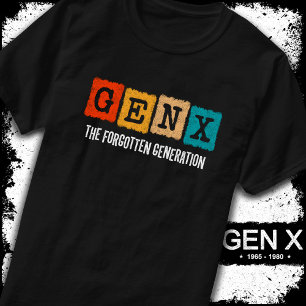 Camiseta Generación olvidada X Gen Xer Graciosa Gen X