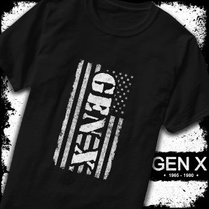 Camiseta Generación X Bandera Americana Orgullosa Gen Xer G