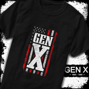 Camiseta Generación X Gen Xer Bandera Norteamericana Orgull