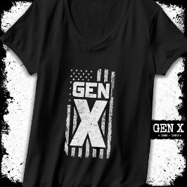 Camiseta Generación X Gen Xer Bandera Norteamericana Orgull