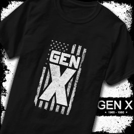 Camiseta Generación X Gen Xer Bandera Norteamericana Orgull