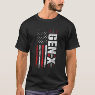 Camiseta Generación X Gen Xer Gen X Bandera Americana Gen X