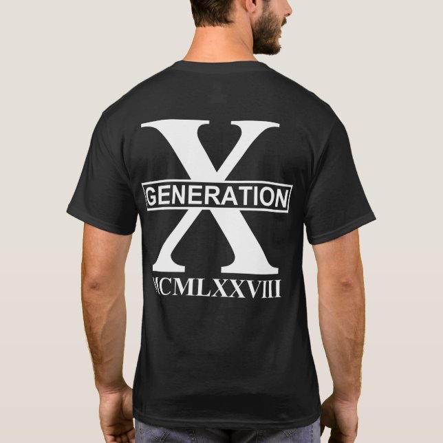 CAMISETA GENERACIÓN X - MCMLXVIII (1968) (Reverso)