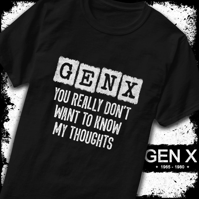 Camiseta Generación X Niños de los 80 Gen X Gen Xer Gracios (Subido por el creador)