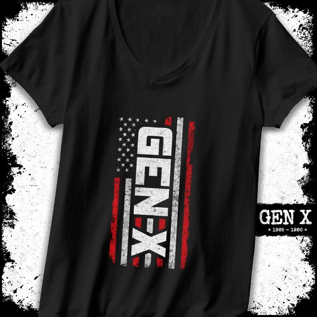 Camiseta Generación X Orgulloso General Xer Bandera America (Subido por el creador)