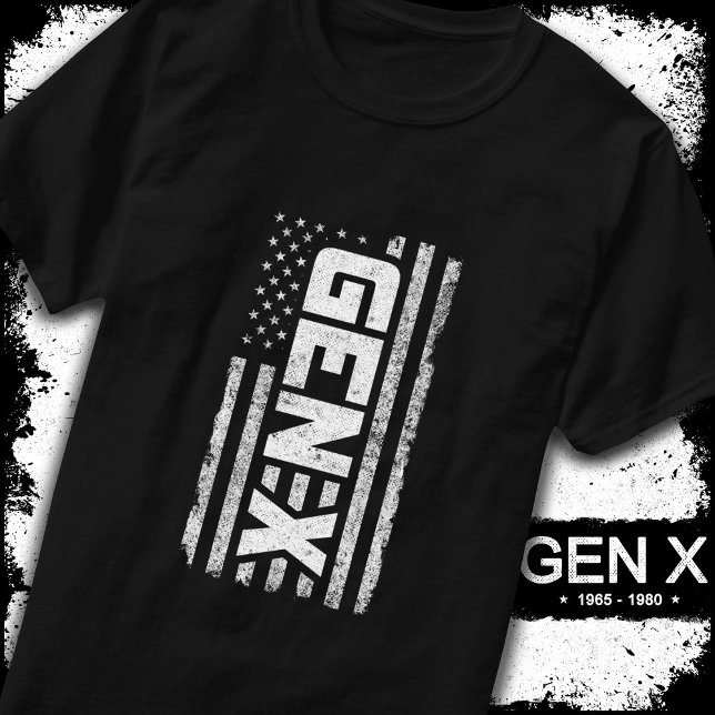 Camiseta Generación X Orgulloso General Xer Bandera America (Subido por el creador)